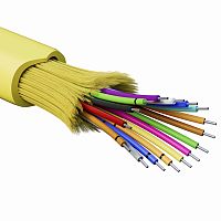 Кабель волоконно-оптический, распределительный, арамидные упрочняющие нити, для внутренней прокладки, нг(A)-HFLTx, 16 ОВ, категорияO | код RNDT9C16YL03-E | DKC