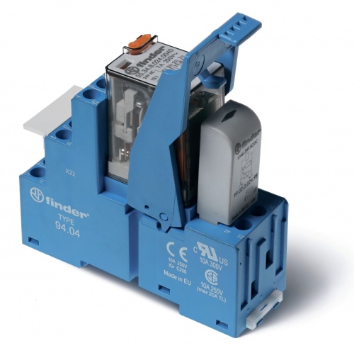 Интерфейсный модуль (сборка 55.34.9.125.5000 + 99.02.9.230.59 + 94.04.7SMA), электромеханическое реле, 4CO 7A, контакты AgNi+Au, питание 125В DC, ATEX, категория защиты IP20, винтовые клеммы, металлическая клипса, LED | код 583491255048SMA|