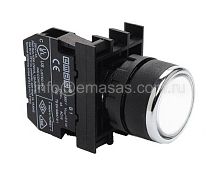 Кнопка нажимная круглая белая B200DB | код B200DB | EMAS