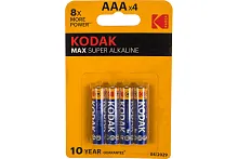Батарейка Kodak LR03-4BL MAX SUPER Alkaline [K3A-4] (40/200/32000) | код Б0005124 | KODAK