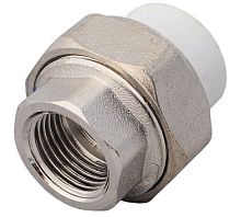 Муфта разъемная 20 х 3/4' ВР полипропиленовая PPR белая (10155120) | код 00000015242 | Valfex