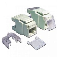 Модуль Keystone, RJ45, кат.6, UTP, 180 градусов, со встроенной шторкой, белый | код LAN-OK45U6/180P-WH | LANMASTER