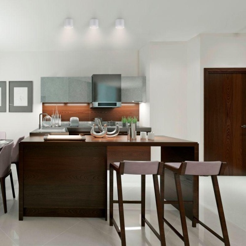 Светильник светодиодный ДБО 10 Вт 700 лм 3000К AC 220В Белый IP20 D75х75мм Алюминий с рассеивателем Overhead Gauss | код HD025 | Gauss