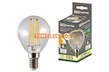 Лампа светодиодная Филамент G45-6 Вт-230 В-2700 К–E14 TDM | код SQ0340-0277 | TDM