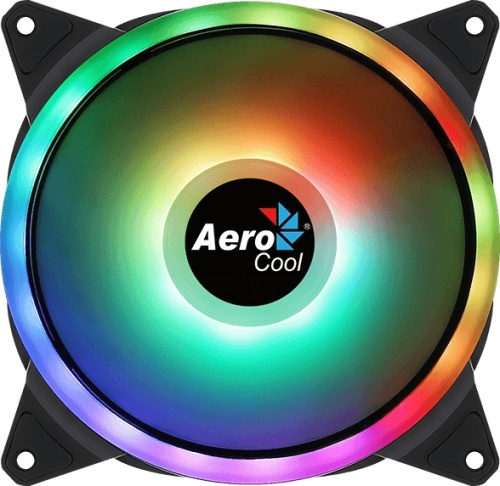 Вентилятор для корпуса Aerocool Duo 14 ARGB 140х140x25 черный 6-pin 23.2дБ (DUO 14 ARGB) Ret | код 2003998 | AEROCOOL