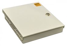 Бокс оптический универсальный настенный на 8 портов (SC duplex LC ST FC) с держателем для 8 КДЗС фиксатором центрального силового элемента зажимом для организации кабеля стяжками (без пигтейлов и проходных адаптеров), Hyperline FO-WBY-8UN-MI | код 3