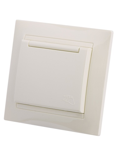 Розетка 2П+З 16А 250В IP44 с крышкой сл. кость Лама TDM | код SQ1815-0126 | TDM