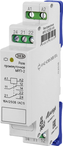 Промежуточные реле МРП-2 ACDC24В УХЛ2 на ДИН рейку, низкотемпературное исполнение до -40 С, влажность до 75% при +15 С МЕАНДР | код 4640016932474 | МЕАНДР