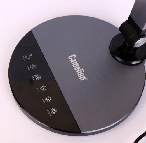 Светильник настольный KD-865 C48 LED 10Вт 230В 600лм сенс.рег.ярк и цвет.темп. черн.металлик Camelion 13403 фото 8