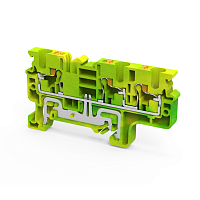 Клемма заземляющая push-in OptiClip CPG-4-TRIPLET-PE-I-(0,2-4)-PEN | код 331859 | КЭАЗ