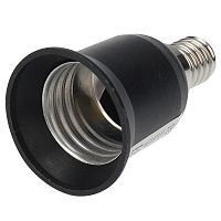 Переходник цокольный E14-E27 черный REXANT | код 11-8871 | REXANT