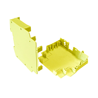 Боковая секция корпуса для РЭА, габариты, Ш х В х Г (мм): 22,5 x 96,5 x 91,5 , пластик, цвет: желтый, серия wiebox COMPACT | код 01.004.6000.8 | Wieland