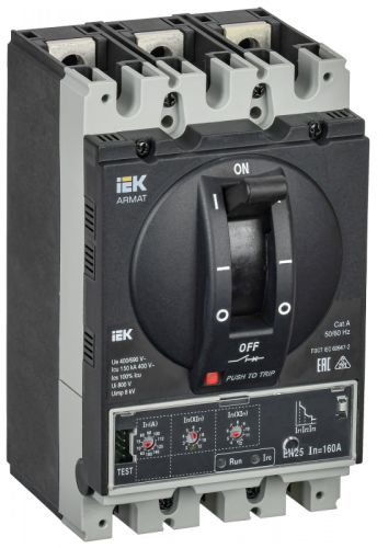 ARMAT Авт. выкл. лит. корпус 3P D 150кА 160А эл. станд. IEK | код AR-MCCB-3D-150-0160A-ELSC | IEK ARMAT Авт. выкл. лит. корпус 3P D 150кА 160А эл. станд. IEK | код AR-MCCB-3D-150-0160A-ELSC | IEK