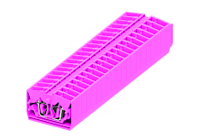 254329 Клемма TB 1-1 проходная промежут. фронт. подключение, сеч. 2.5мм2, розов., шт | код 254329 | SUPU