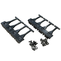 Кабельная гребенка 4U универсальная, с пальцами глубиной 106 мм, 2 шт. в комплекте, черная | код LAN-DC-CB-4U-PF/S | LANMASTER