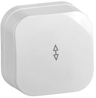 Выключатель 1-клавишный для открытой установки проходной ВСп10-1-0-ХБ 10А GLORY белый | код EVH12-K01-10 | IEK