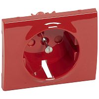Лицевая панель - Galea Life - для розетки 2К+3 с механической блокировкой - красный | код 777029 | Legrand