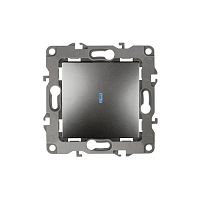 Выключатель с подсветкой, 10АХ-250В, Эра12, графит,12-1102-12 | код Б0019280 | ЭРА