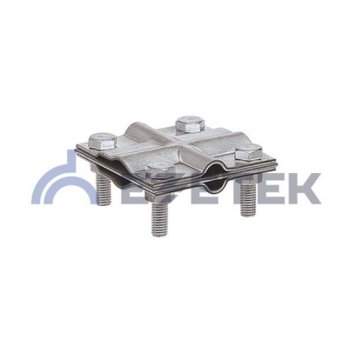 Зажим заземления полоса/пруток — полоса/пруток крестообразный, оцинк. | код 90540-2 | ЕЗЕТЕК