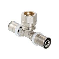 Тройник пресс 20x16мм с переходом на обжим 15мм | код. VTm.233.I.201516 | VALTEC