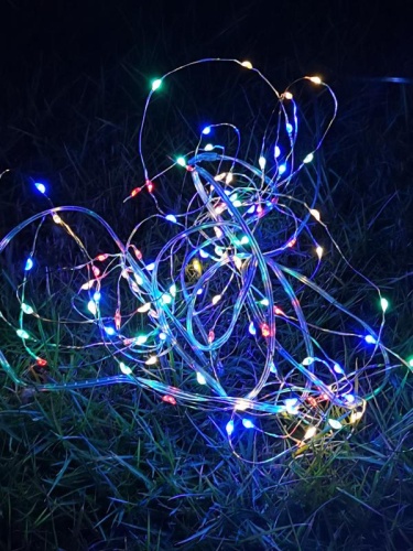 Гирлянда светодиодная 100LED 10м мультиколор на солнечной батарее аккумулятор NI-MH 300мА.ч | код KOC_SOL196 | КОСМОС