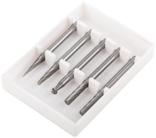 Набор шарошек карбидные Профи штифт 3мм (мини) 5шт FIT 36601