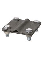 Зажим соединительный 4-х болтовой полоса-прут, полоса 40х4 - прут ?6-10 мм, термодиффузия TDM | код SQ2401-0040 | TDM