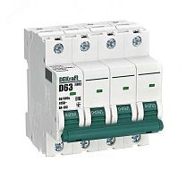 Выключатель автоматический 4Р 63А х-ка D ВА-103 6кА | код 12391DEK | Dekraft