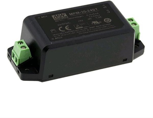 Источник питания AC-DC, 30.2Вт, вход 80...264В AC 47...440 Гц, выход 48В/0.63А, изоляция 4000В AC, на контактной площадке 91х39.5х28.5мм, -40...+85C | код MPM-30-48ST | MeanWell