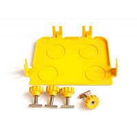 Торцевая заглушка оптического лотка 120 мм, желтая | код LAN-OT120-ND | LANMASTER