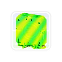 466 172T, Крышка для болтовой клеммы cерии PAK, KAPAK PAK 25-35 (Желто-зеленый) | код 0.0.0.4.66172T | KLEMSAN