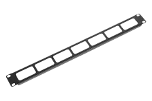 Органайзер кабельный горизонтальный 19' 1U с окнами для кабеля черный ГКО-О-2-9005 | код. ГКО-О-1-9005 | ЦМО