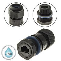 Разъём герметичный SZC RJ45M20Z1-6A, 10BASE-T,100 BASE-T, 1000 BASE-T | код 107880 | SZC