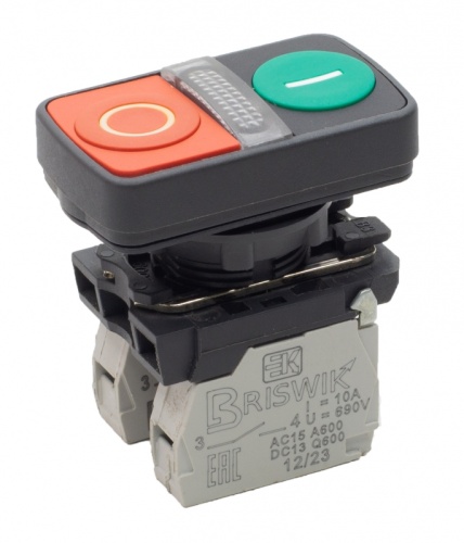 Выключатель Briswik КМЕ 8702м -Л 24В зел-красн IP66 УХЛ3 10А 0но+2нз | код aB-GB-6Ai-3623 | Briswik Выключатель Briswik КМЕ 8702м -Л 24В зел-красн IP66 УХЛ3 10А 0но+2нз | код aB-GB-6Ai-3623 | Briswik