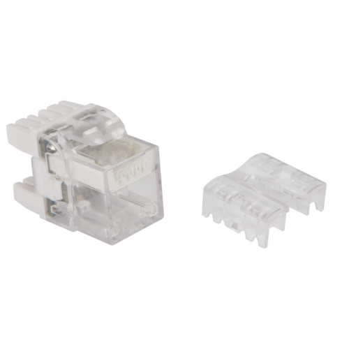 Модуль Keystone, RJ45, кат.6, UTP, 180 градусов, с индикатором, белый | код LAN-OKi45U6/180 | LANMASTER