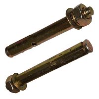 Анкерный болт с гайкой RUICHI, 10х125 мм, сталь углеродистая оцинкованная, цвет желтый | код 111063 | Ruichi