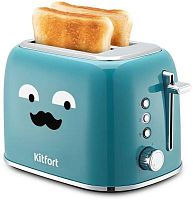 Тостер Kitfort КТ-6218-2 870Вт бирюзовый | код 1989372 | KITFORT