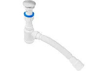 Сифон для умывальника 1 1/4'х40 (пластиковый выпу к с системой клик-клак)с гофротрубой 40х40/50 | код ИС.110634 | MasterProf