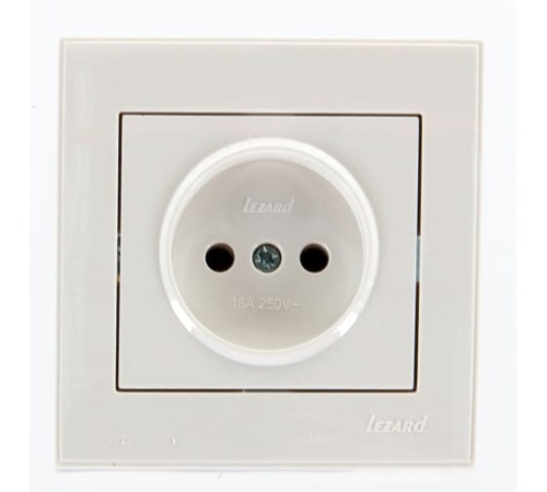 Розетка RAIN б/з керамика белая | код 703-0202-121 | Lezard