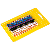 Набор цветных маркировочных кабельных клипс с цифрами, для кабелей диаметром до 5.5 мм | код LAN-MCC-NUM-SET-C5E | LANMASTER