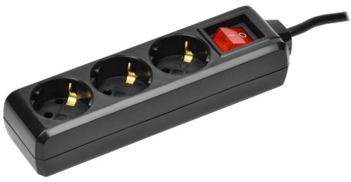 Удлинитель 3х3м с заземл. 16А IP20 У03К 250В ПВС 3х1 черн. | код WYP10-16-03-03-ZK-K02 | IEK