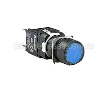 Кнопка нажимная, возвратная, круглая, синяя (1НО) | код D100YDM | EMAS