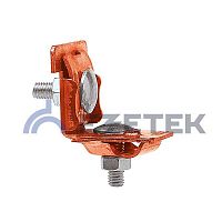 Держатель проводника круглого 6-10 мм для фальца 0.7-8 мм, медь | код 91090 | ЕЗЕТЕК