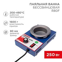 Паяльная ванна REXANT, модель R80F, 250 Вт, 80 мм, 200-480 °C, бессвинцовая | код 09-9250 | REXANT