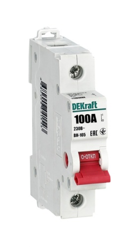 Выключатель-разъединитель 1Р 100А ВН-105 | код 17083DEK | DEKraft Выключатель-разъединитель 1Р 100А ВН-105 | код 17083DEK | DEKraft