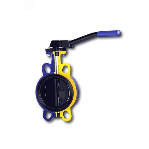 Затвор дисковый поворотный чугунный 497B 200 Ру16 межфланцевый с рукояткой диск чугун манжета EPDM | код 497B200C67 | Zetkama