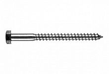 Сантехнический шуруп 10х140 DIN 571 глухарь цинк (100 шт/уп) Промрукав | код PR08.9760 | ПРОМРУКАВ