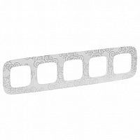 Рамка 5 постов VALENA ALLURE, нарцисс хром | код. 754345 | Legrand