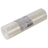 Клейкие ленты 15 мм х 10 м канцелярские BRAUBERG, комплект 10 шт., прозрачные, гарантированная длина, 227258 | код 227258 | BRAUBERG