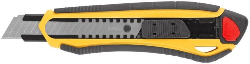 Нож технический 18 мм усиленный прорезиненный, 2-х сторонняя автофиксация, 30 шт. в шоу-боксе | код 10249 | FIT фото 2